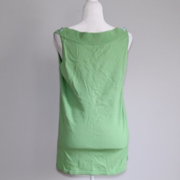 Joseph A Green Bateau Boat Neck Ribbon Tank Sz L - Picture 2 of 4